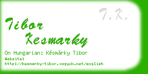 tibor kesmarky business card